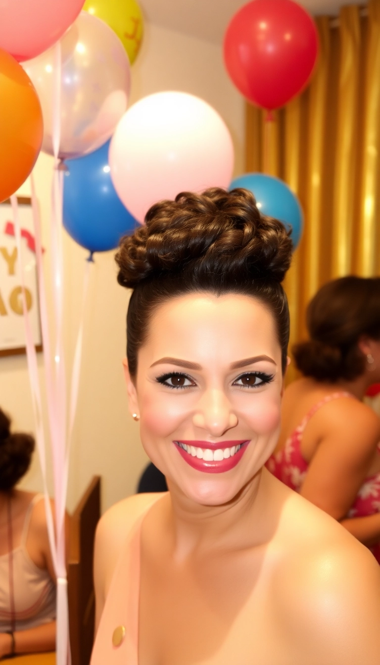 36 Elegant Birthday Hairstyles for a Classy Celebration (Get Inspired!) - 17. Textured Updo