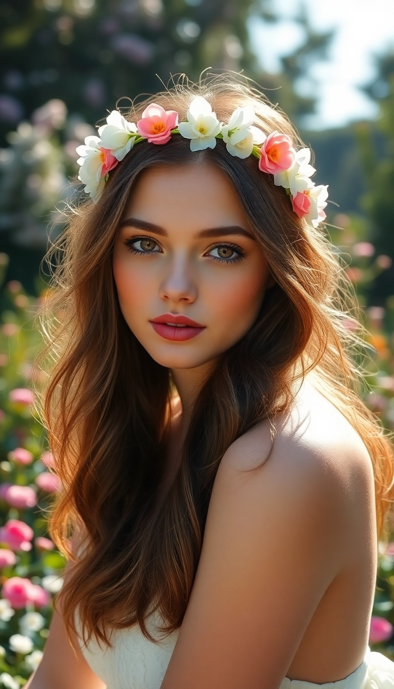 39 Belle Hairstyle Ideas That Will Make You Feel Like a Princess! - Delicate Flower Crown