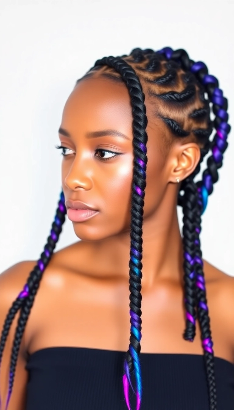 36 All Back Cornrows Hairstyles That Will Turn Heads (You Won't Believe #15!) - Box Braids with Cornrows