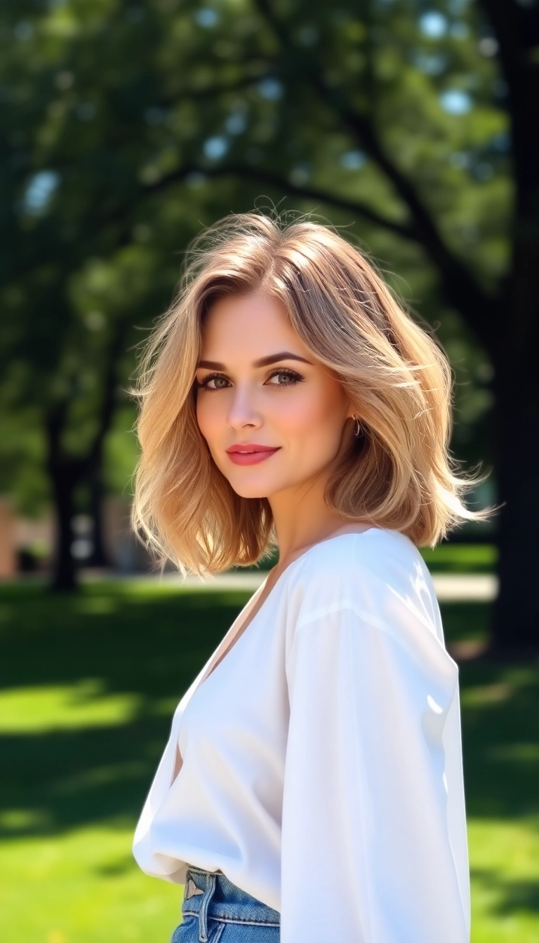 32 Stunning Medium Length Haircuts That Will Transform Your Look (You Won't Believe #15!) - 1. The Classic Lob