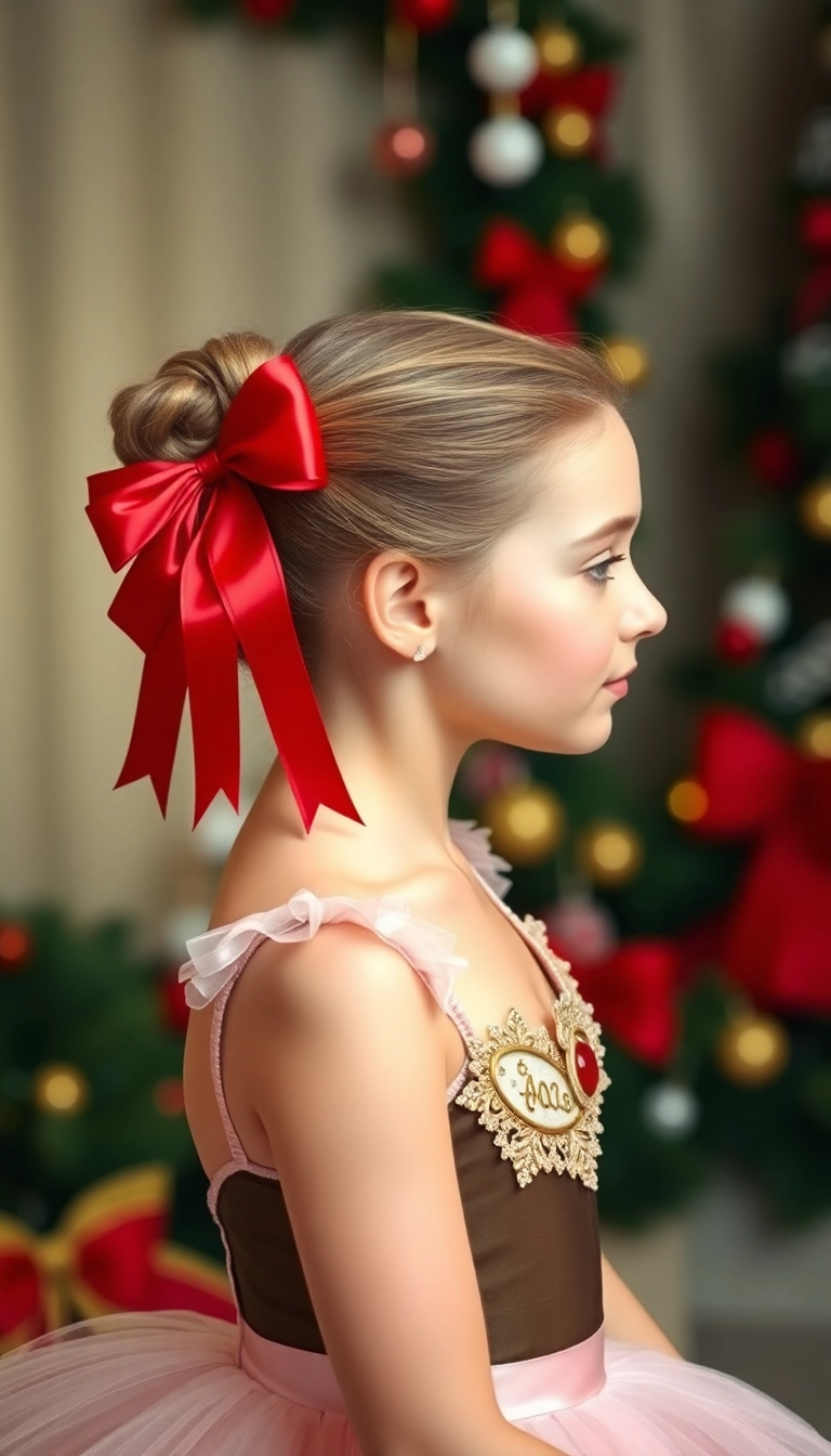 38 Adorable Christmas Hairstyles for Kids That Will Steal the Show! (You Won't Believe #16!) - 14. Nutcracker Bun