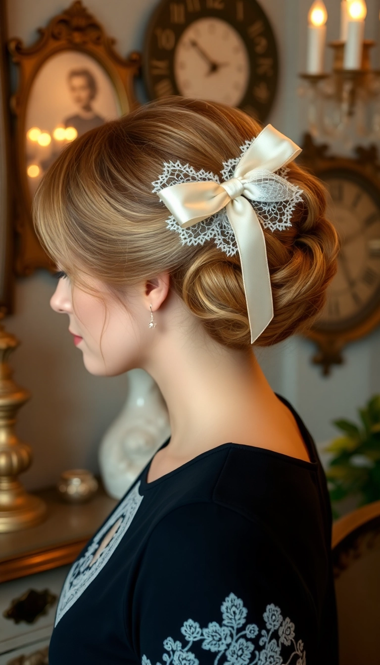 38 Fairy Hairstyles That Will Make Your Friends Say 'Wow!' (You Won't Believe #15!) - 11. Vintage Lace Chignon