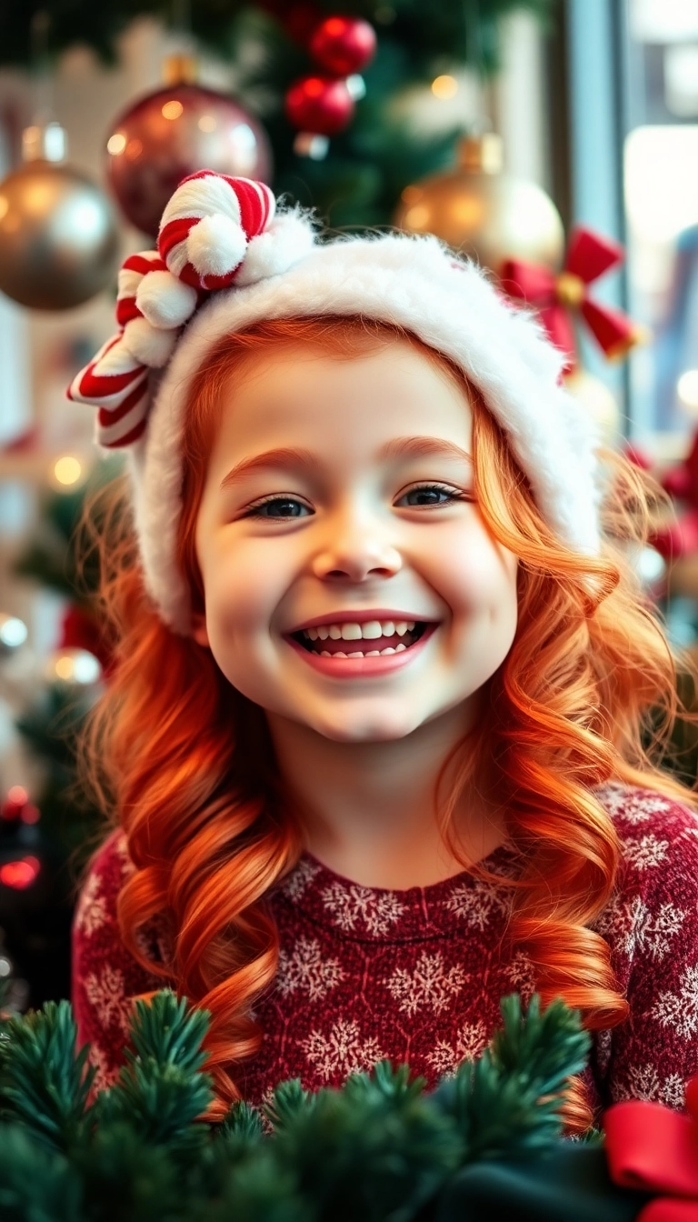 38 Adorable Christmas Hairstyles for Kids That Will Steal the Show! (You Won't Believe #16!) - 32. Holiday Hair Color