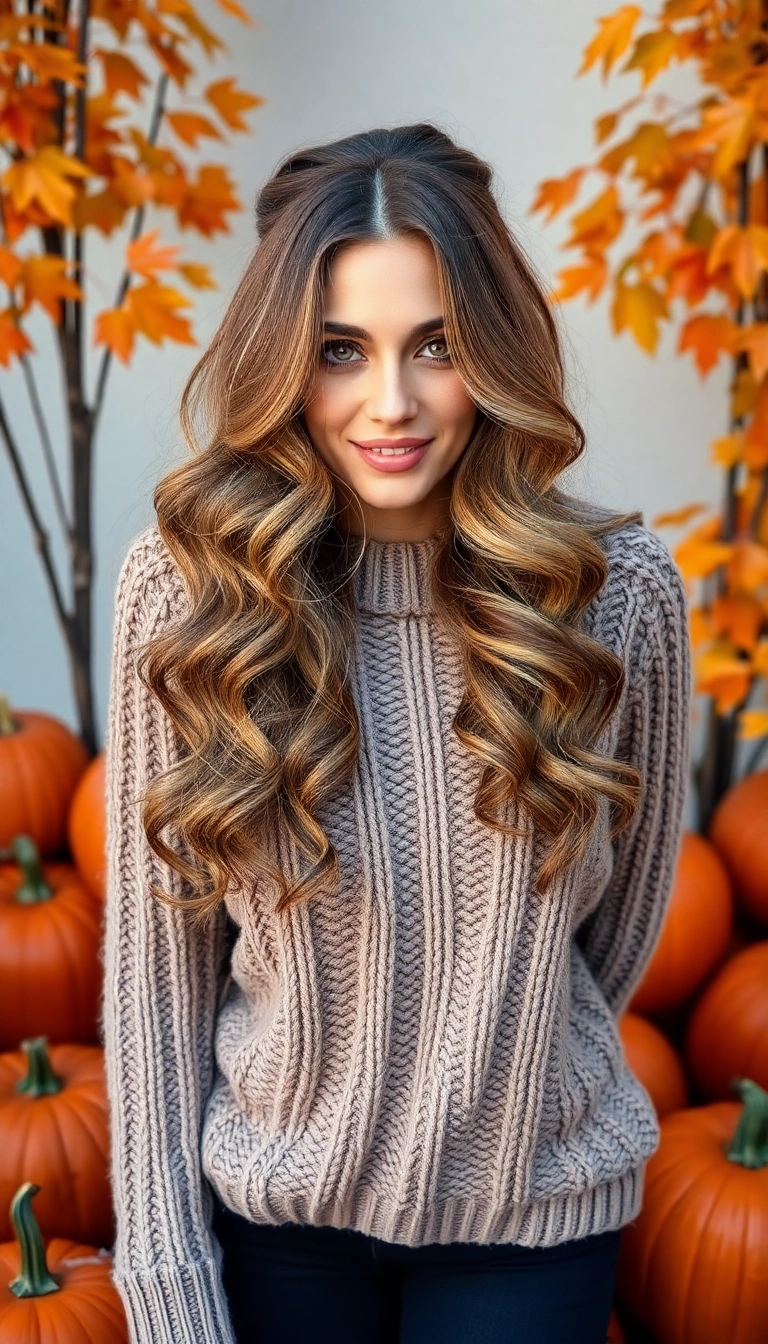 30 Stunning Thanksgiving Hair Ideas Everyone Will Be Talking About! - 2. Half-Up, Half-Down Curls