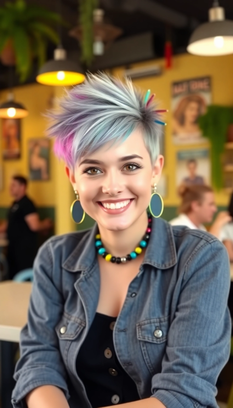 Get Inspired: 34 Trendy Spiky Pixie Haircut Ideas for a Fresh Look! - Final Touch with Accessories