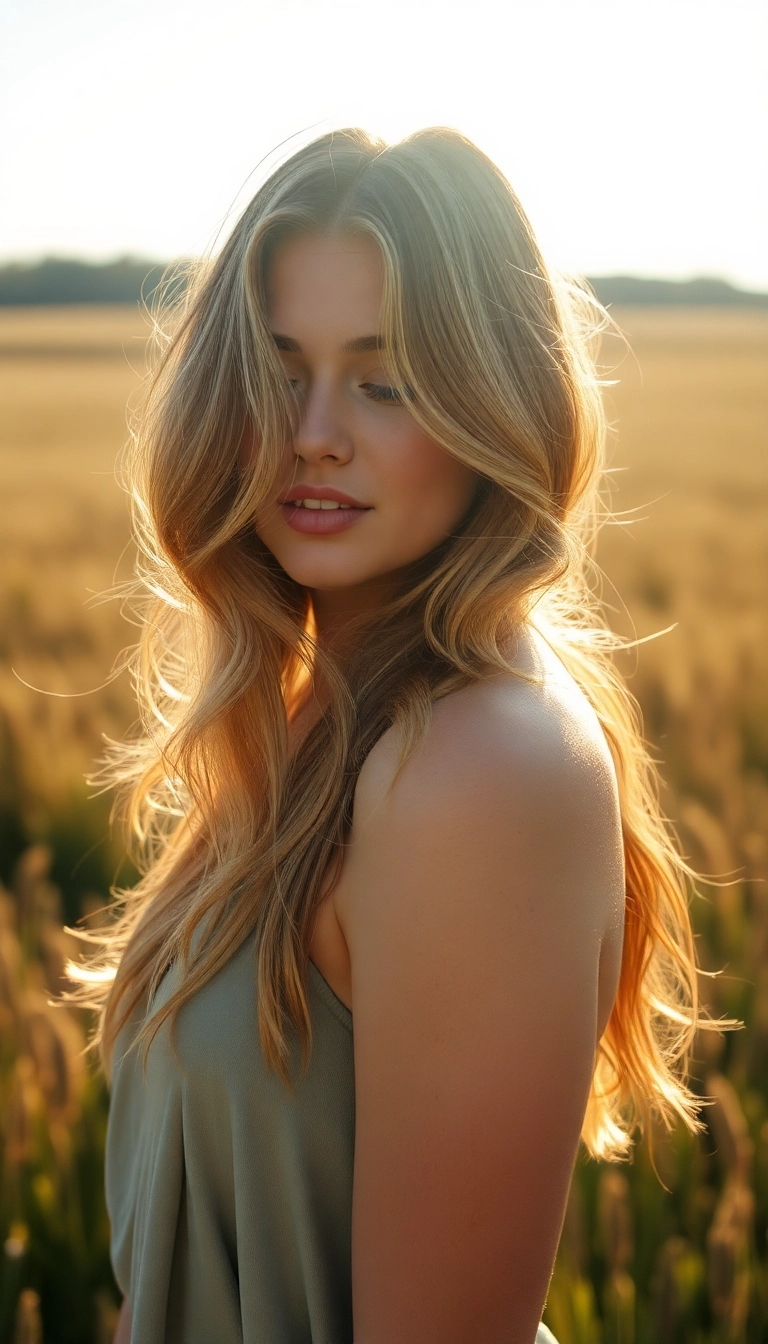 33 Stunning Medium Haircuts That Will Inspire Your Next Look! - Cascading Layers with Highlights