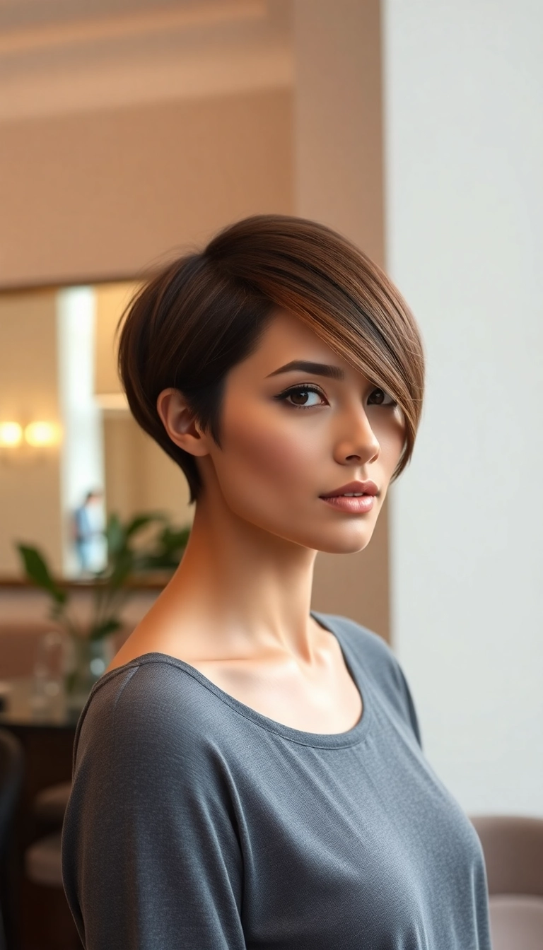 36 Pixie Shag Haircut Ideas for Effortlessly Chic Looks Every Day! - Pixie Shag with Side Part