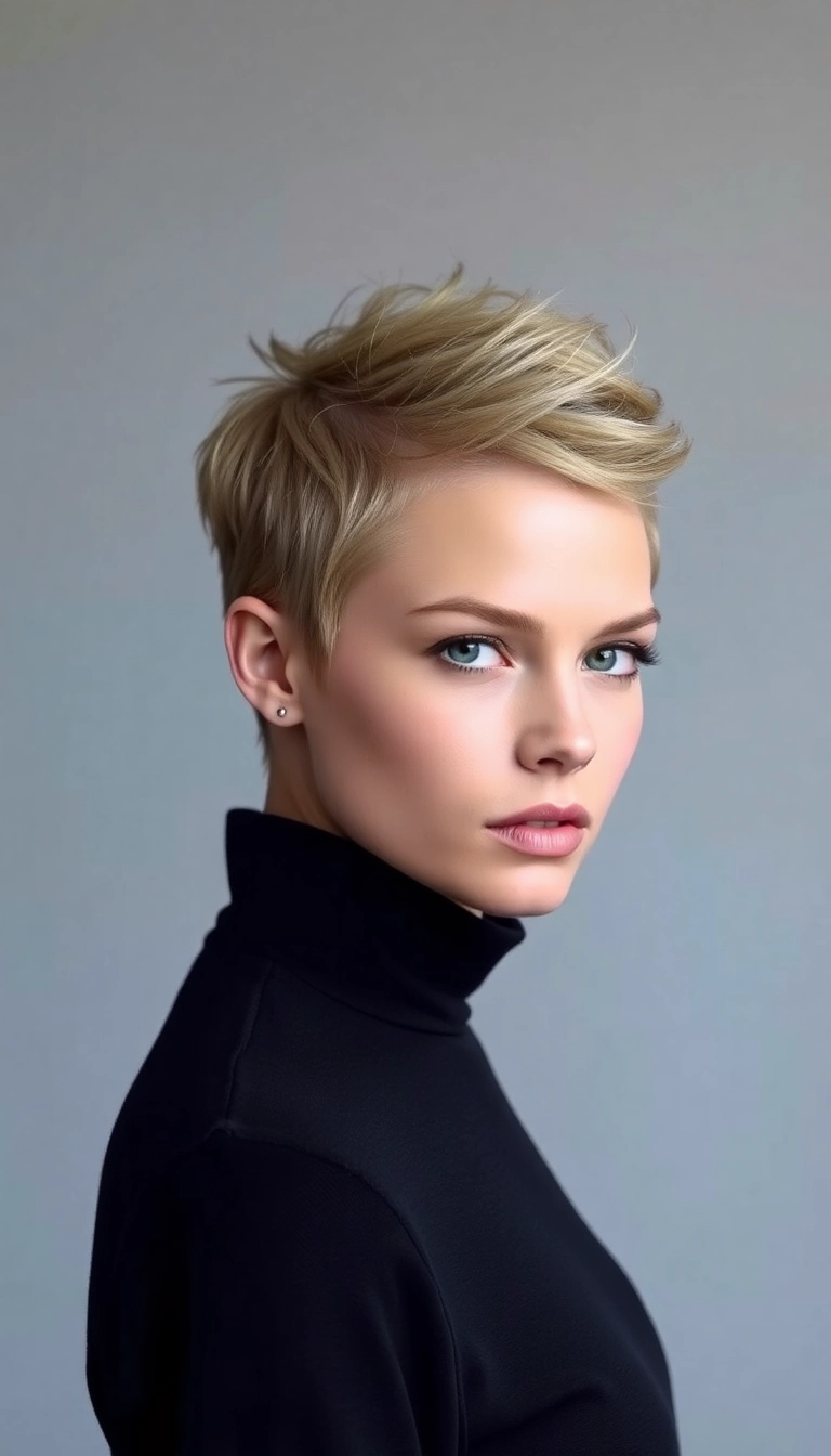 Get Inspired: 34 Trendy Spiky Pixie Haircut Ideas for a Fresh Look! - Classic Pixie with Spikes