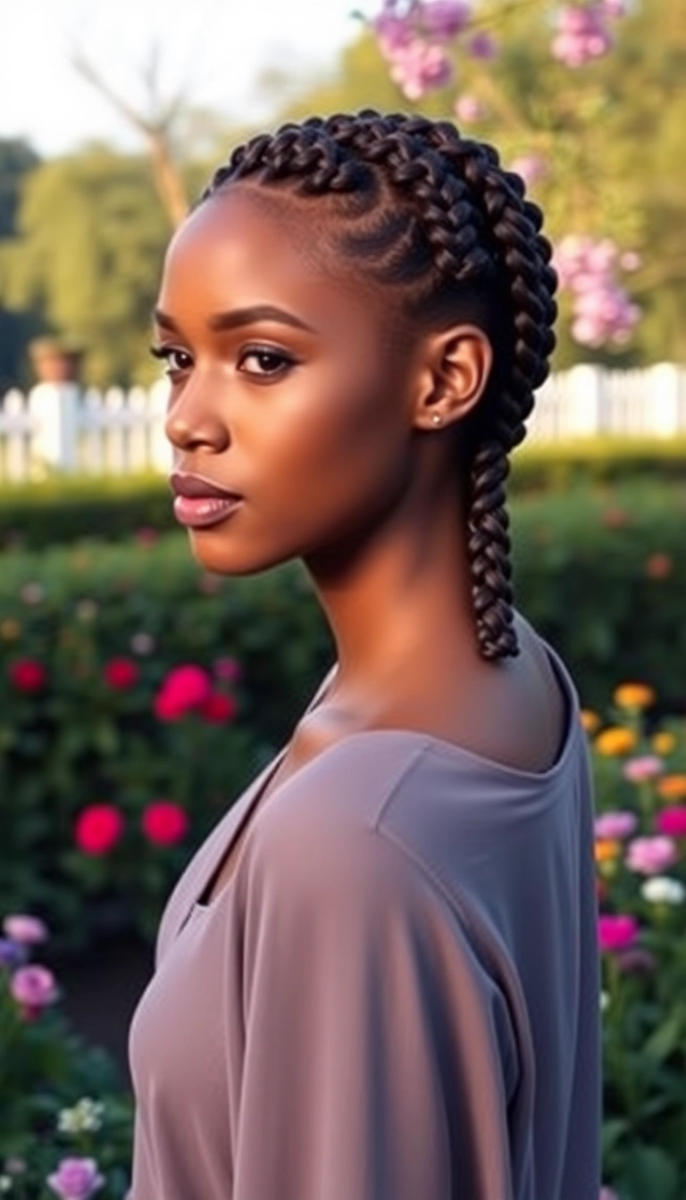 36 All Back Cornrows Hairstyles That Will Turn Heads (You Won't Believe #15!) - Crown Braid Cornrows