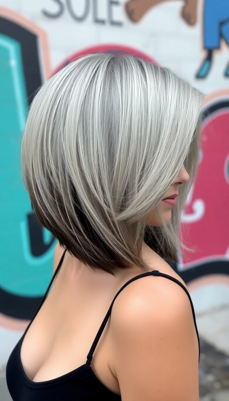 33 Grey Bob Hairstyles That'll Make You Ditch Your Old Look (You Won't Believe #12!) - 11. Ombre Bob