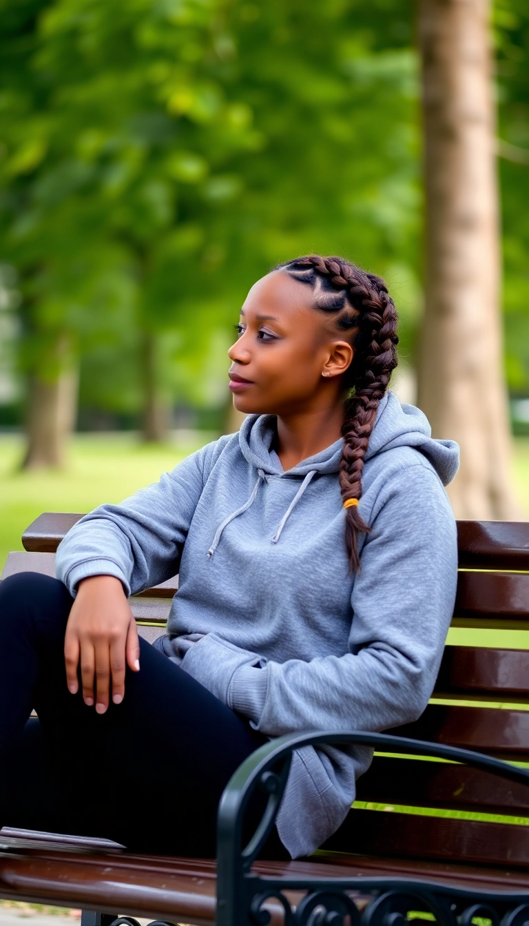 33 Hoodie Hairstyles That'll Transform Your Look in Seconds (You Won't Believe #16!) - 4. Crown Braid