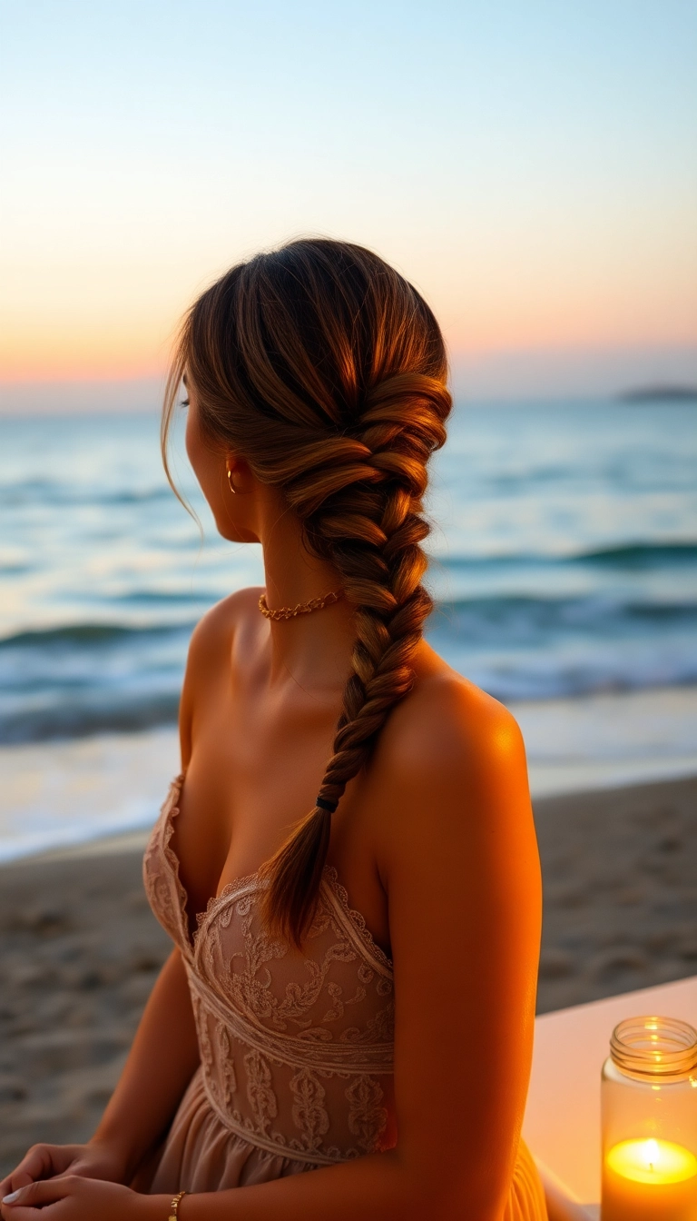 32 Effortless Medium Length Hairstyles You Can Rock Every Day! - 22. Braided Low Bun