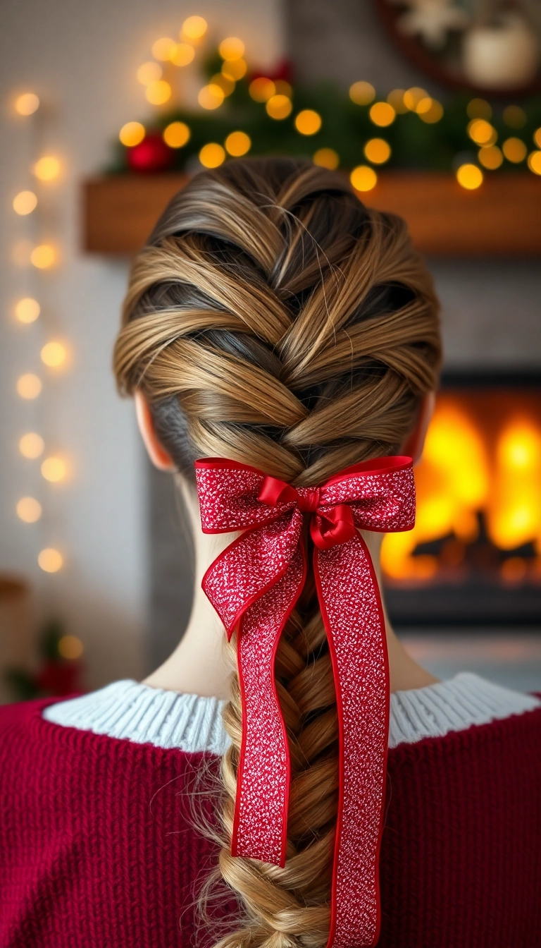 31 Festive Hairstyles to Rock This Christmas (You Won't Believe #15!) - 5. Festive Fishtail Braid