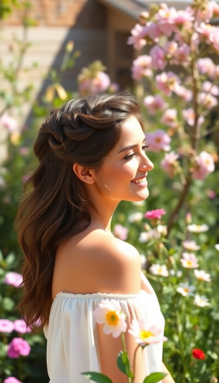 32 Effortless Medium Length Hairstyles You Can Rock Every Day! - 16. Half-Up Twist