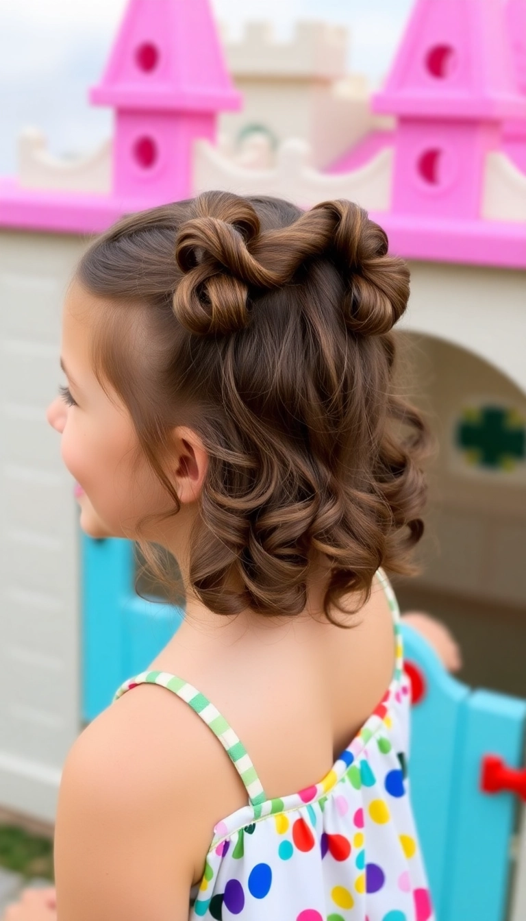 39 Adorable Princess Hairstyles For Kids (You'll Love How Simple They Are!) - The Twisted Half-Updo