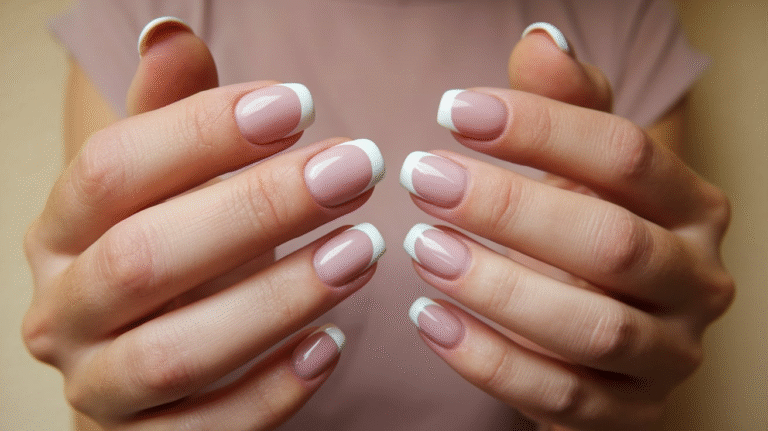 24 French Tip Nails
